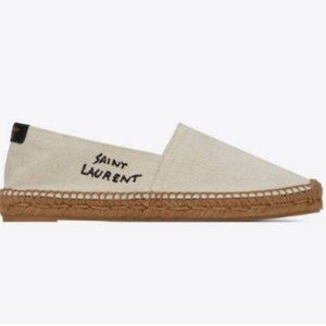 SAINT LAURENT EMBROIDERED ESPADRILLES IN CANVAS